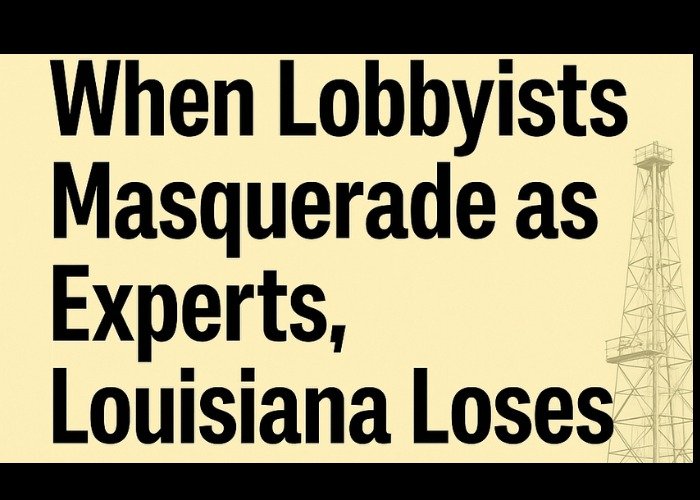 When Lobbyists Masquerade as Experts, Louisiana Loses