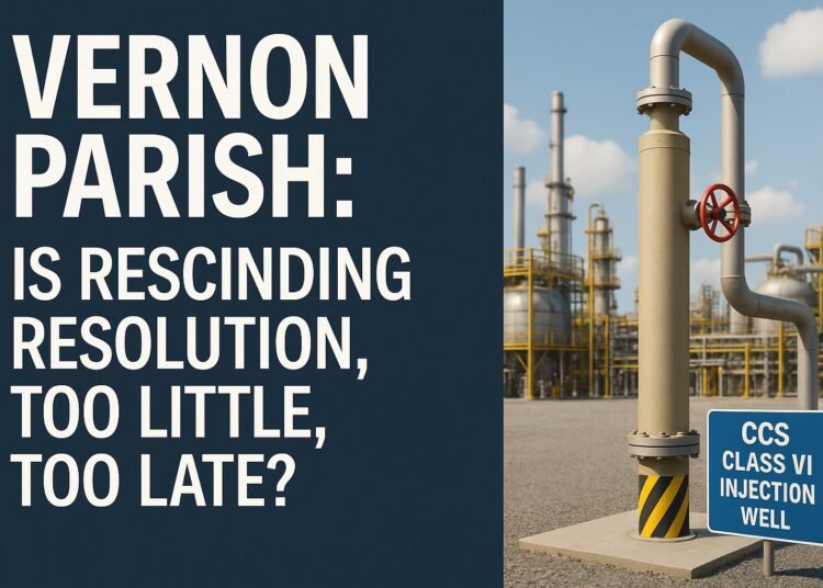 Vernon Parish to Rescind CCS Support, Fast-Track Carbon Project in Question