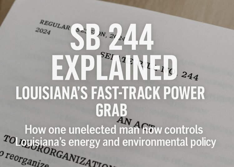 SB 244 Explained — Louisiana’s Fast-Track Power Grab
